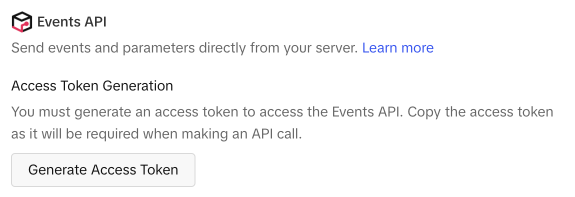 Официальный фрагмент TikTok: Events API → Access Token Generation → Generate Access Token. Из статьи февраля 2025; токен следует хранить на сервере.